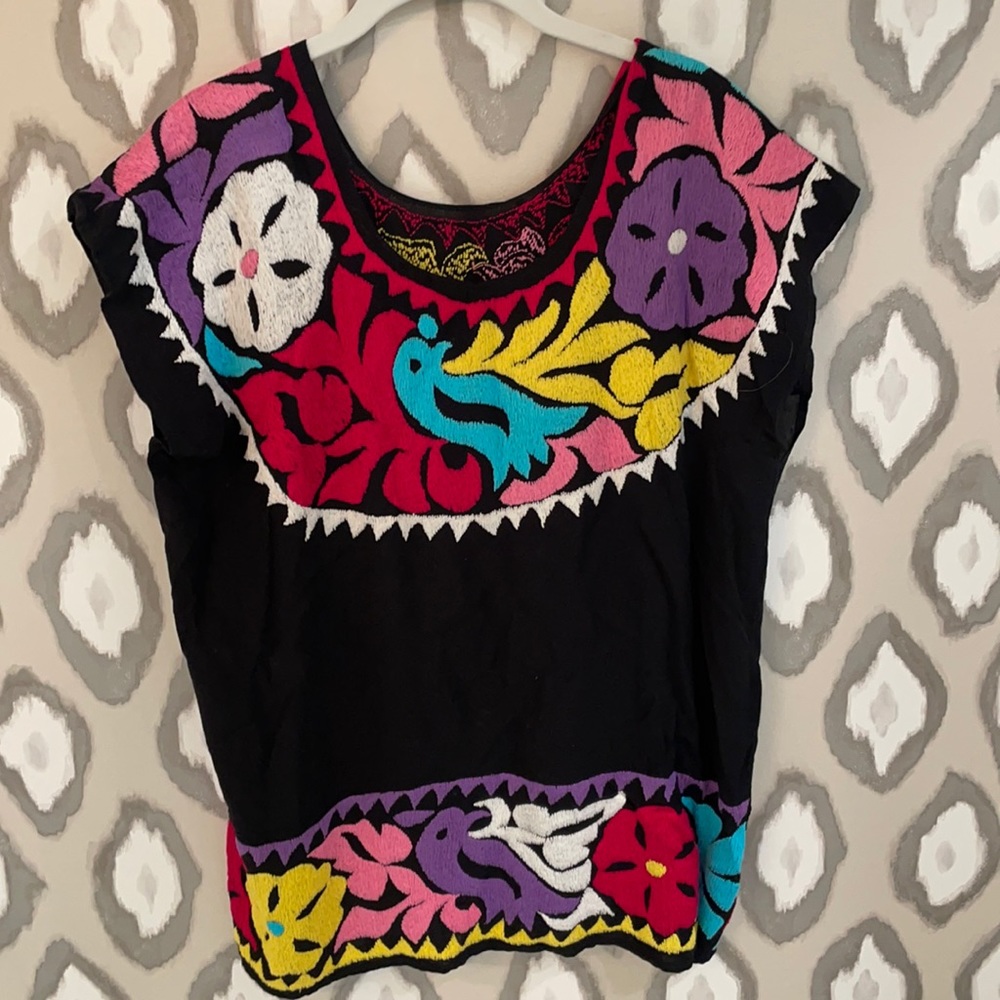 handmade mexican embroidered shirt